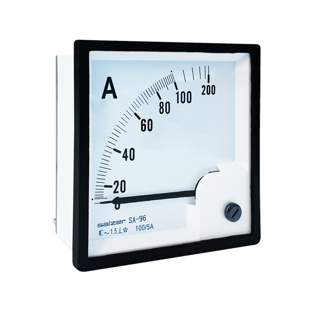 100/5A Amperímetro Análogo 72x72mm AC SA-72A Salzer