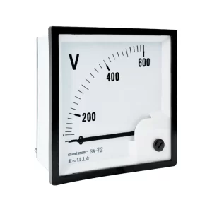 600V Voltímetro Análogo 72x72mm Clase 1.5 AC SA-72V Salzer