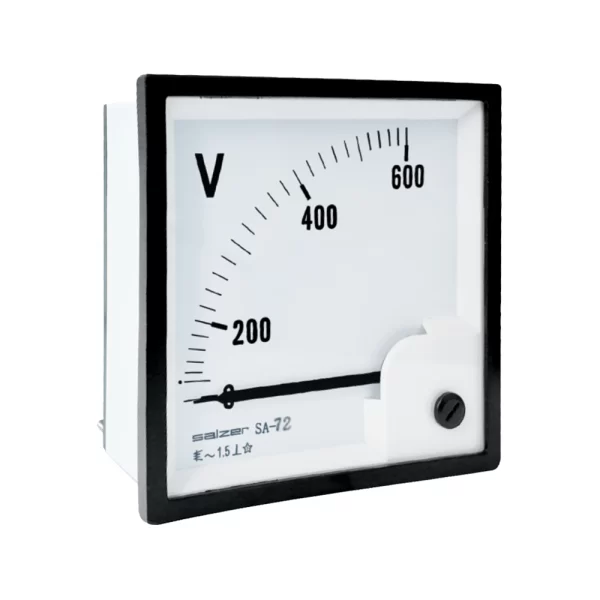 600V Voltímetro Análogo 72x72mm Clase 1.5 AC SA-72V Salzer