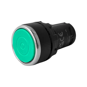 MB100FY Pulsador Con Retención Verde 1NO