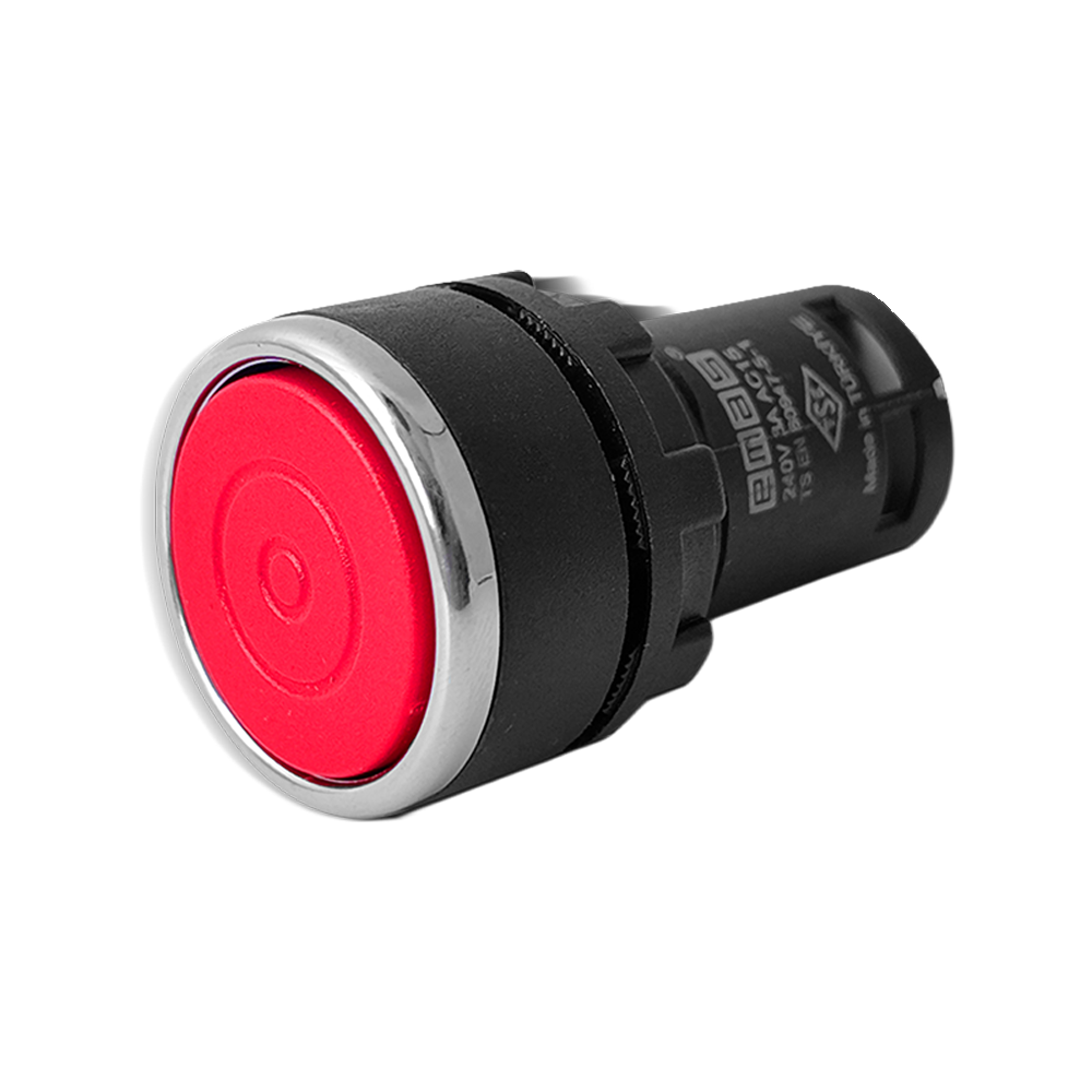MB200FK Pulsador Con Retención Rojo 1NC
