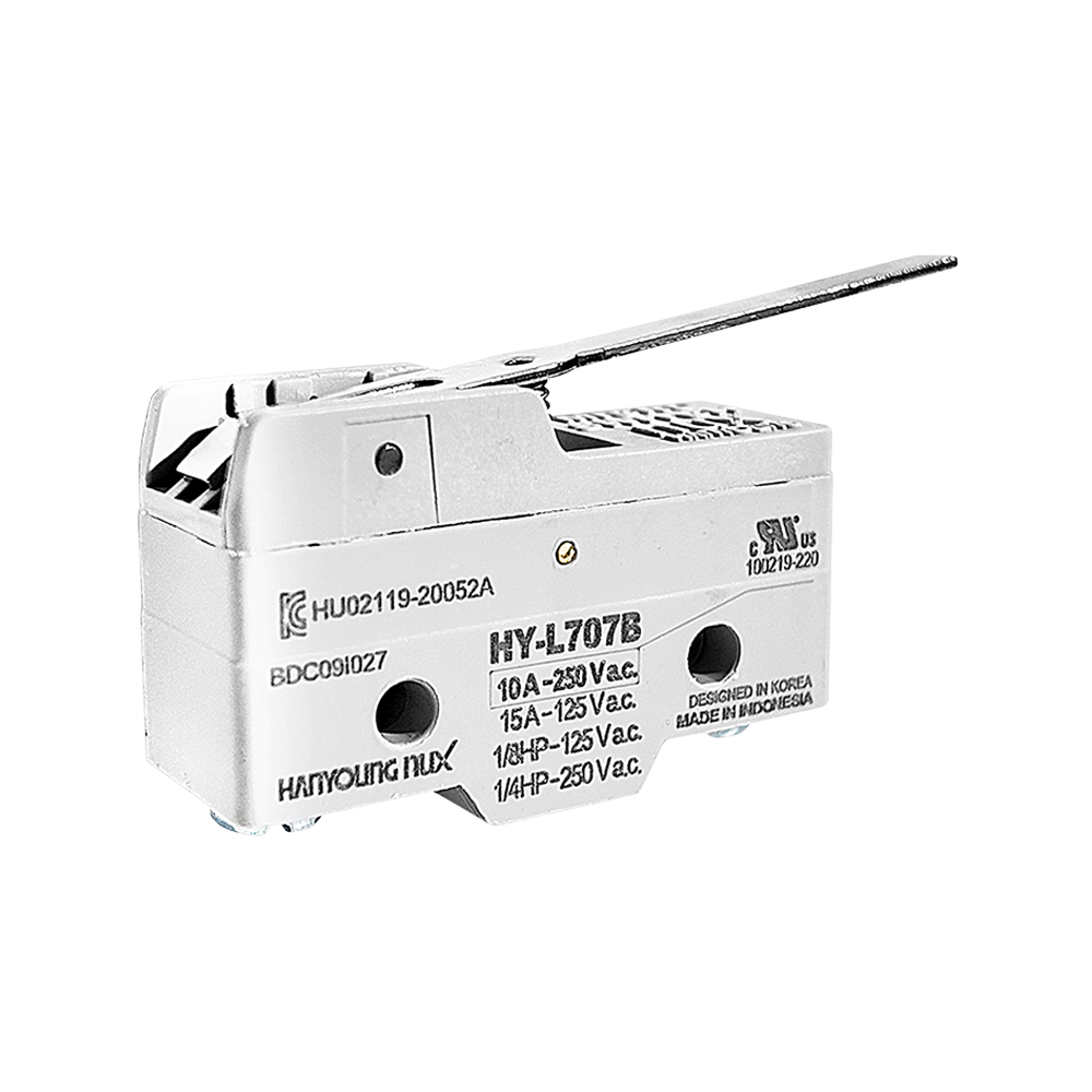 HY-L707B Microswitch Palanca Mediana 10A/250VAC UL Hanyoung Nux