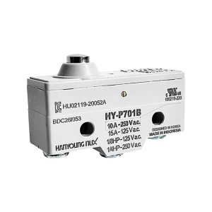 HY-P701B Microswitch Pivote Corto 10A/250VAC UL Hanyoung Nux
