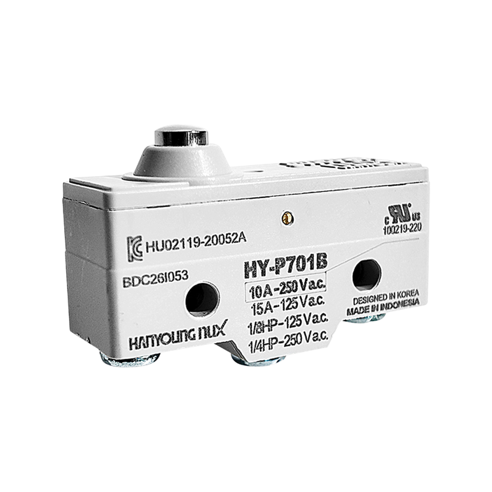 HY-P701B Microswitch Pivote Corto 10A/250VAC UL Hanyoung Nux