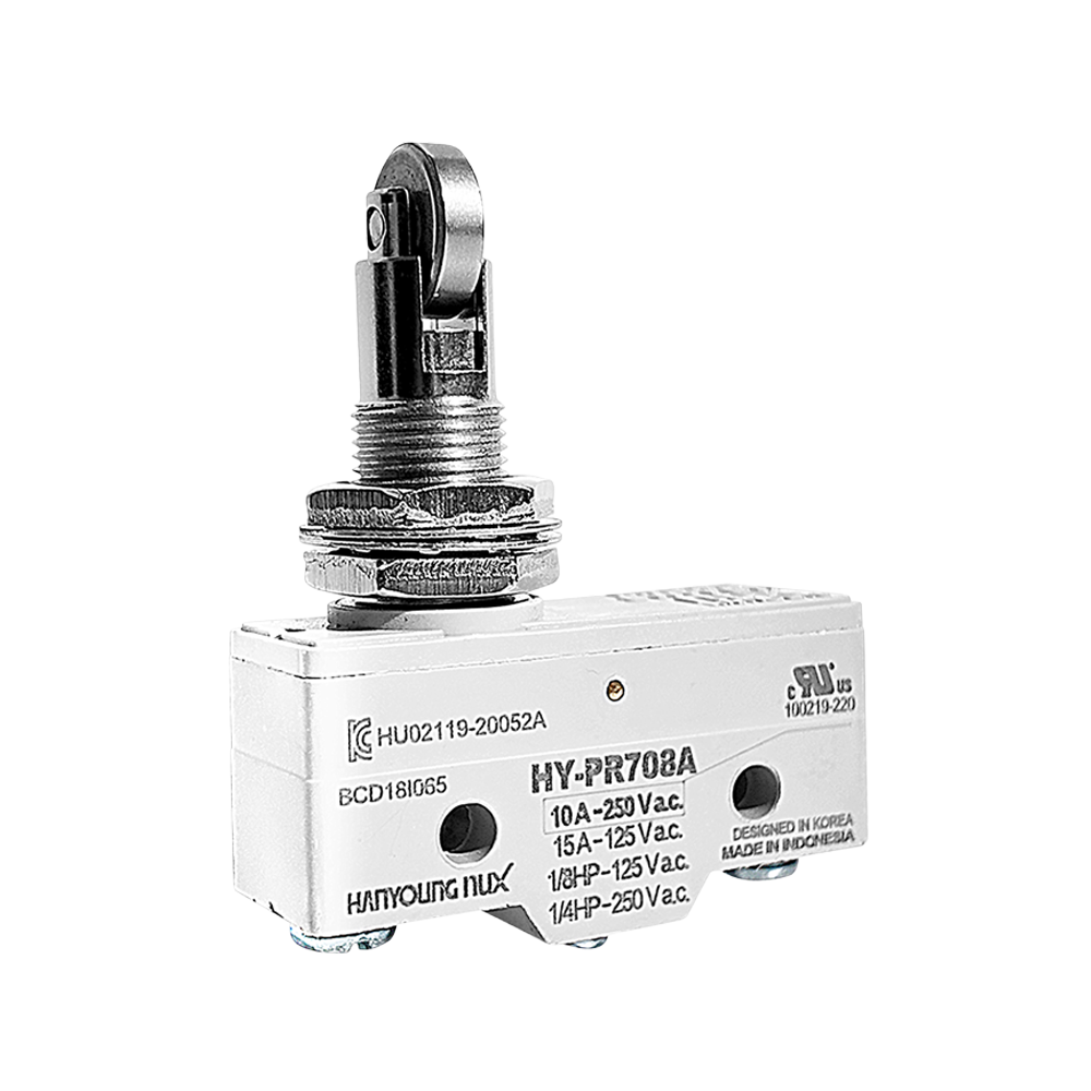 HY-PR708A Microswitch Rueda Vertical 10A/250VAC UL Hanyoung Nux