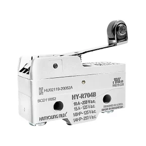 HY-R704B Microswitch Palanca Mediana Y Roldana 10A/250VAC UL Hanyoung Nux