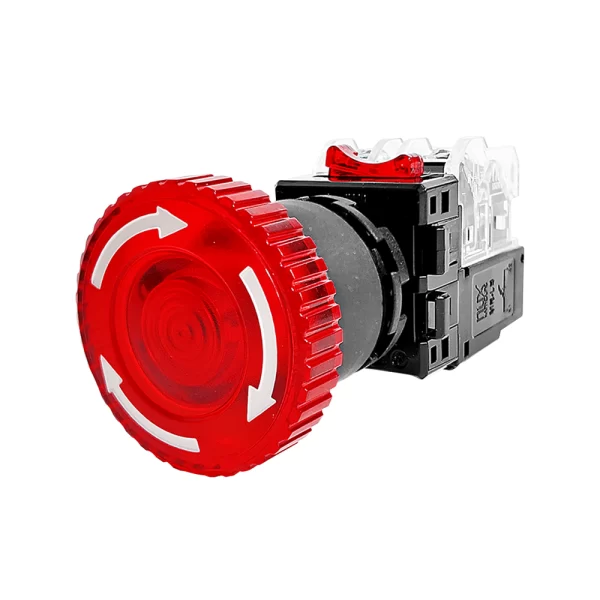 MRA-TR1A0R Pulsador De Emergencia Rojo C/Led 22 mm Hanyoung Nux