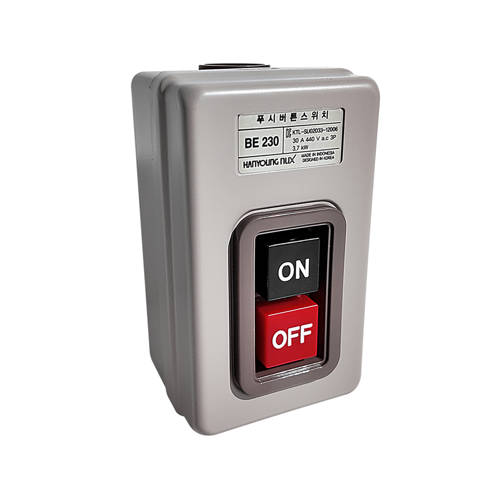 BE-230 Pushbutton Start-Stop 3P 30A 440V Metálico P/Adosar Hanyoung Nux