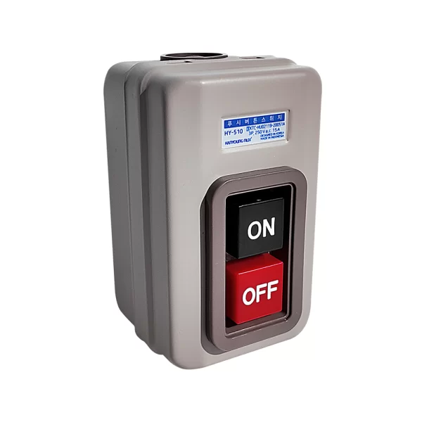 HY-510 Pushbutton Pulsador Con Retención 3P 15A Metálico Adosable Hanyoung Nux
