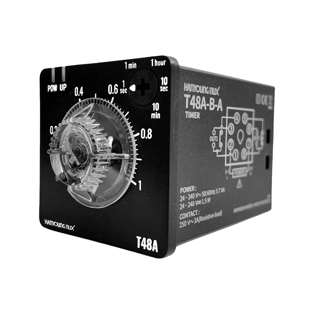 T48A-1B-A Temporizador Análogo Multirango 1S/1M/1H/10S/10M Hanyoung Nux