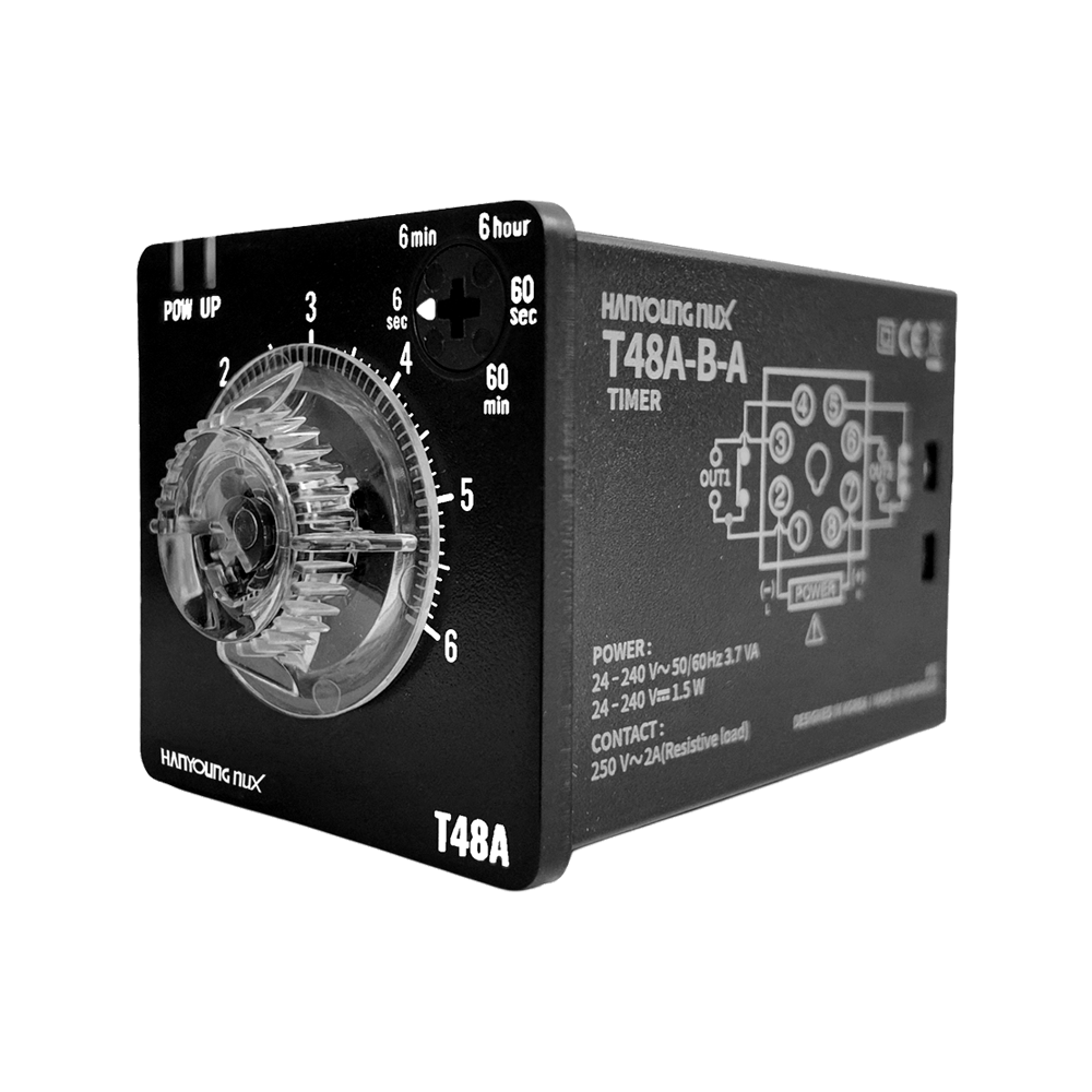 T48A-6B-A Temporizador Análogo Multirango 6S/6M/6H/60S/60M Hanyoung Nux