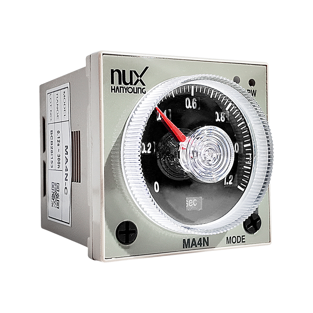 MA4N-C Temporizador Análogo Multirango 0.2S-300H ,24-240 VAC/DC Hanyoung Nux