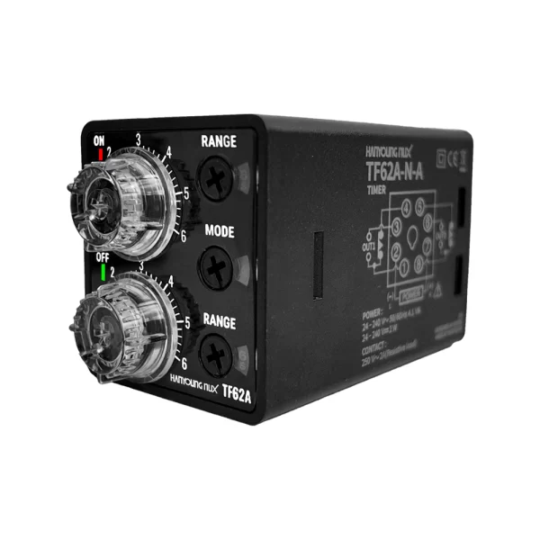 TF62A-6N-A Temporizador Cíclico Doble 60S-60M-60H ,24-240 VAC/DC Hanyoung Nux