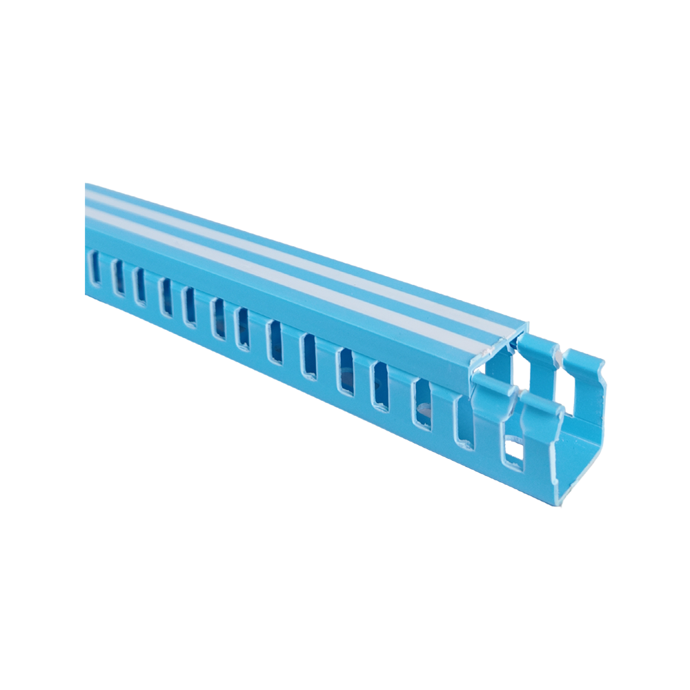 Canaleta Ranurada 25x25 mm Pvc Azul (2m.) Owen