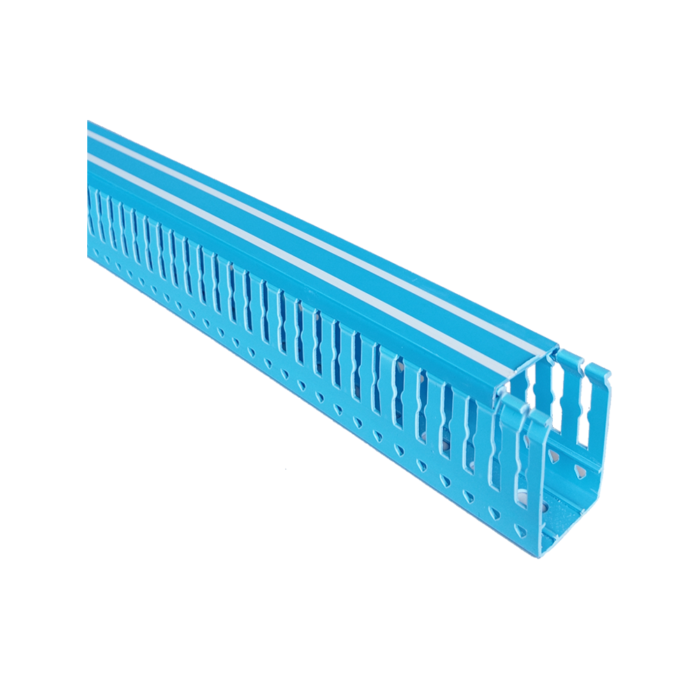 Canaleta Ranurada 40x60 mm Pvc Azul (2m.) Owen