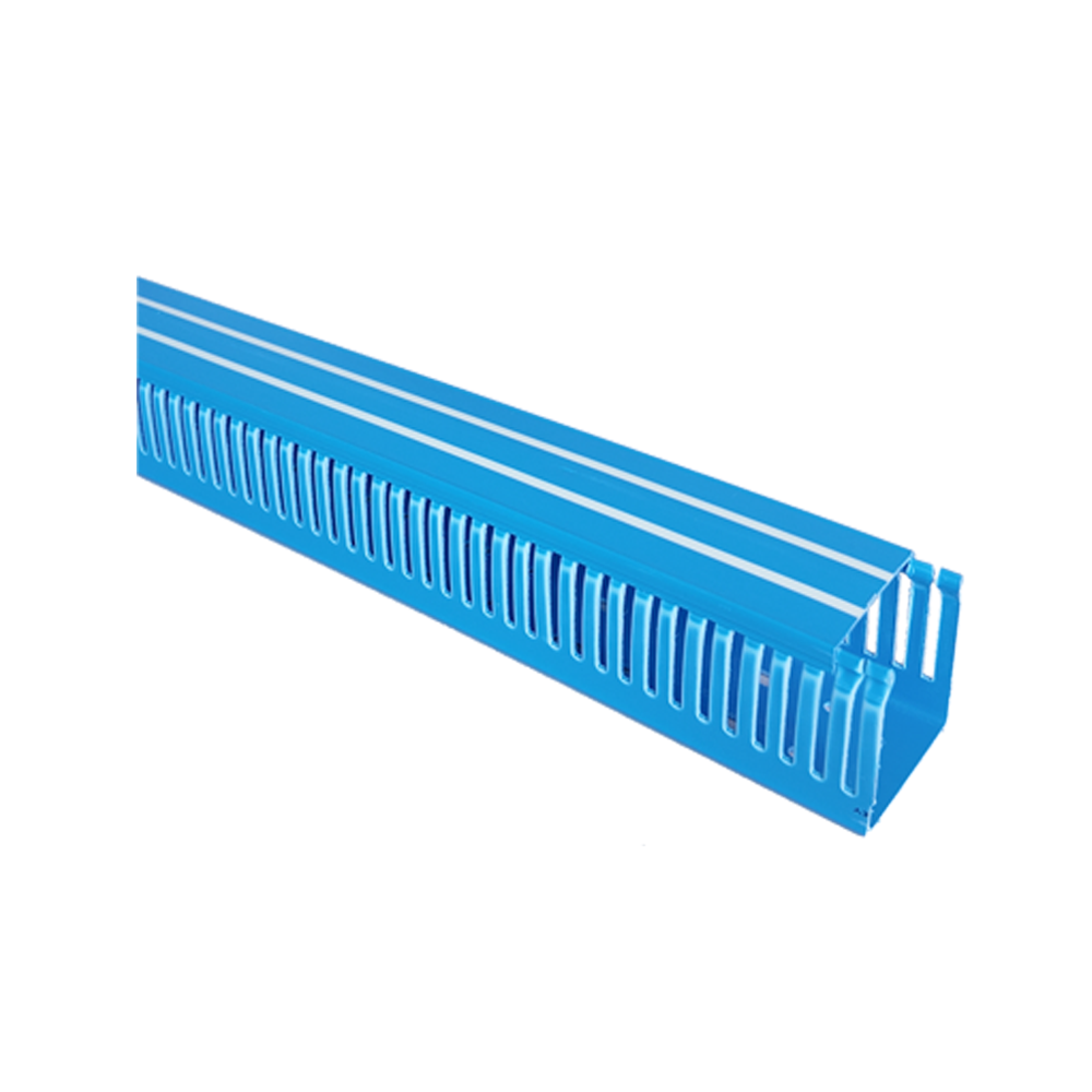 Canaleta Ranurada 60x60 mm Pvc Azul (2m.) Owen