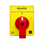 Interruptor 0-1, 2P, 16A ,Placa Amarilla, Rishabh