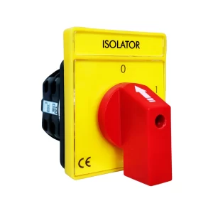 Interruptor 0-1, 2P, 16A ,Placa Amarilla, Rishabh