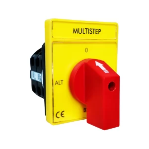 Selector De Bombas 0-B1-B2-ALT, 1P,16A, Placa Amarilla,Rishabh